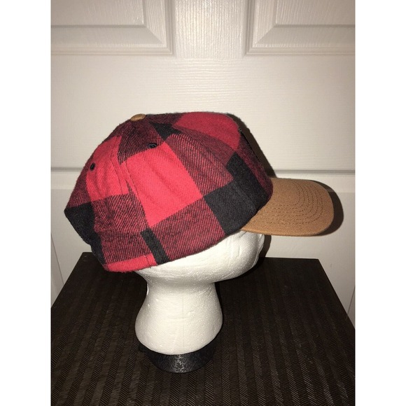 HUF Wool SnapBack Hat, Baseball Cap, Skater, Trucker, Red Buffalo Check USA - Picture 8 of 15